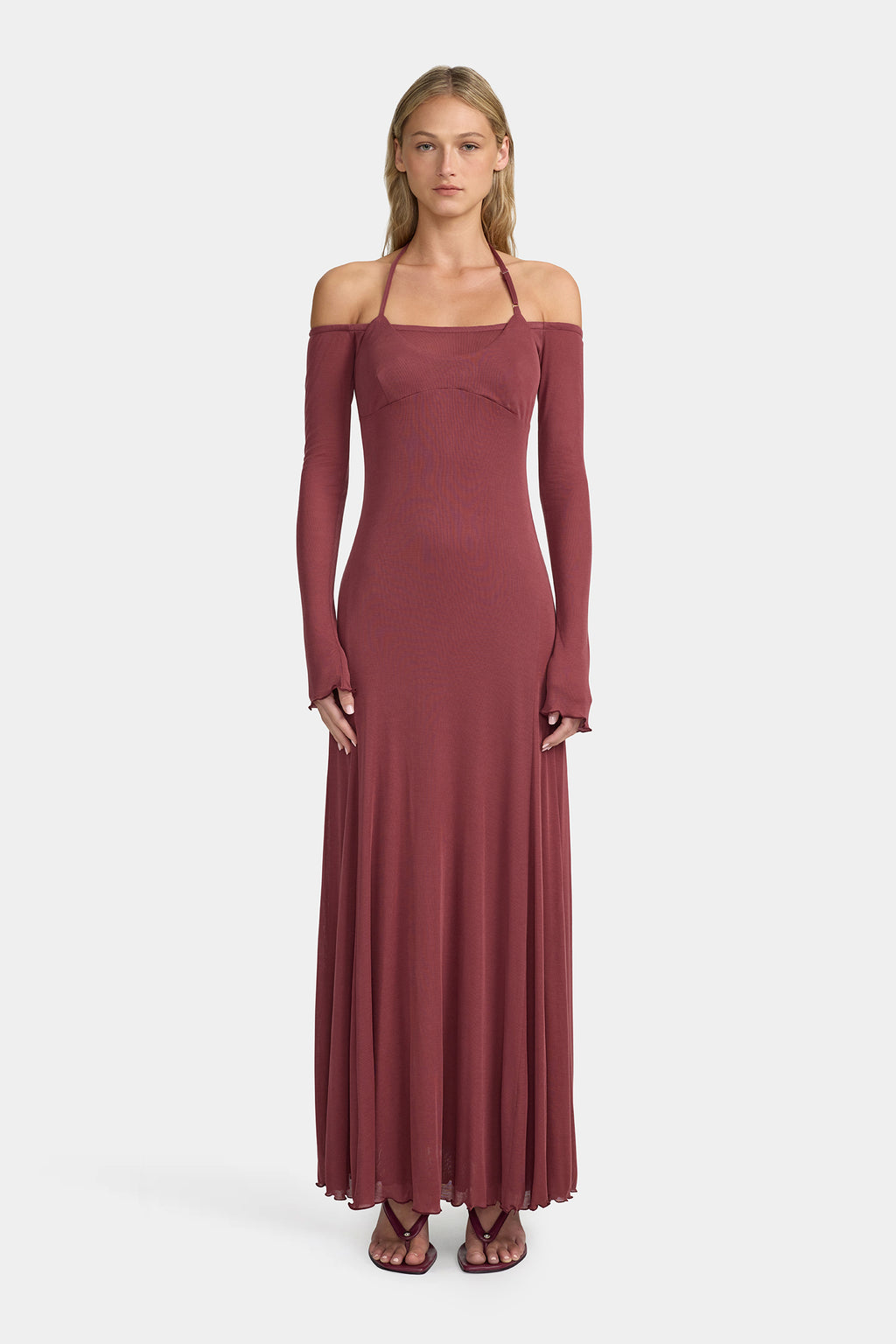 karina maxi dress Karina Maxi Dress Plum – OWNLEY ONLINE