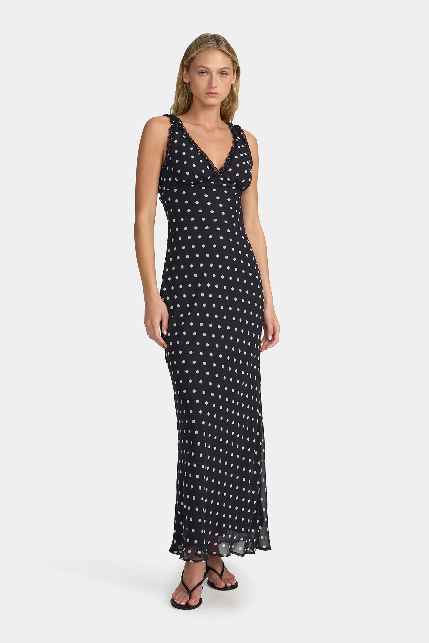 Bella Midi Dress Polka – OWNLEY ONLINE