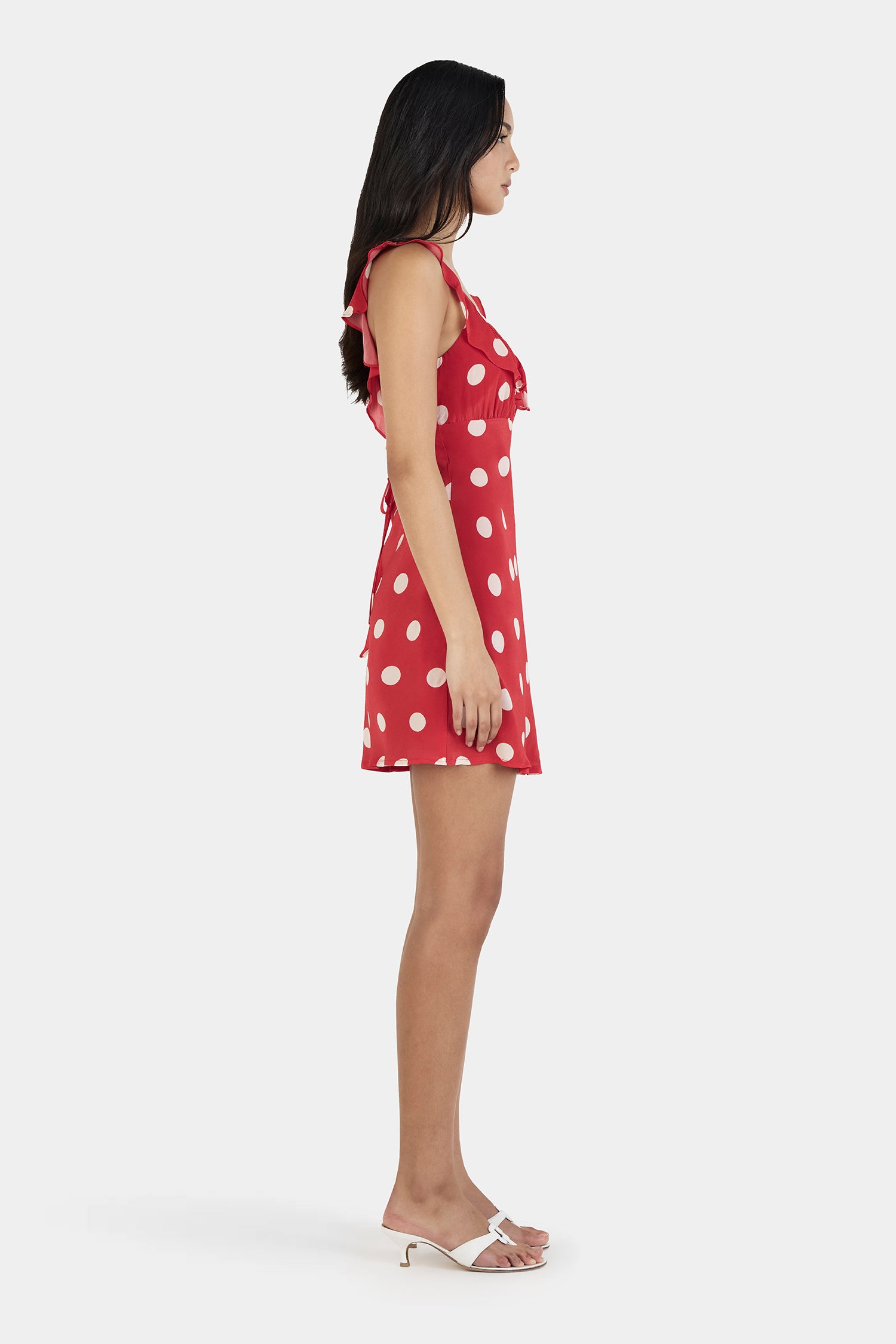 Candy Mini Dress Red Polka OWNLEY ONLINE Candy Mini Dress Red Polka OWNLEY ONLINE