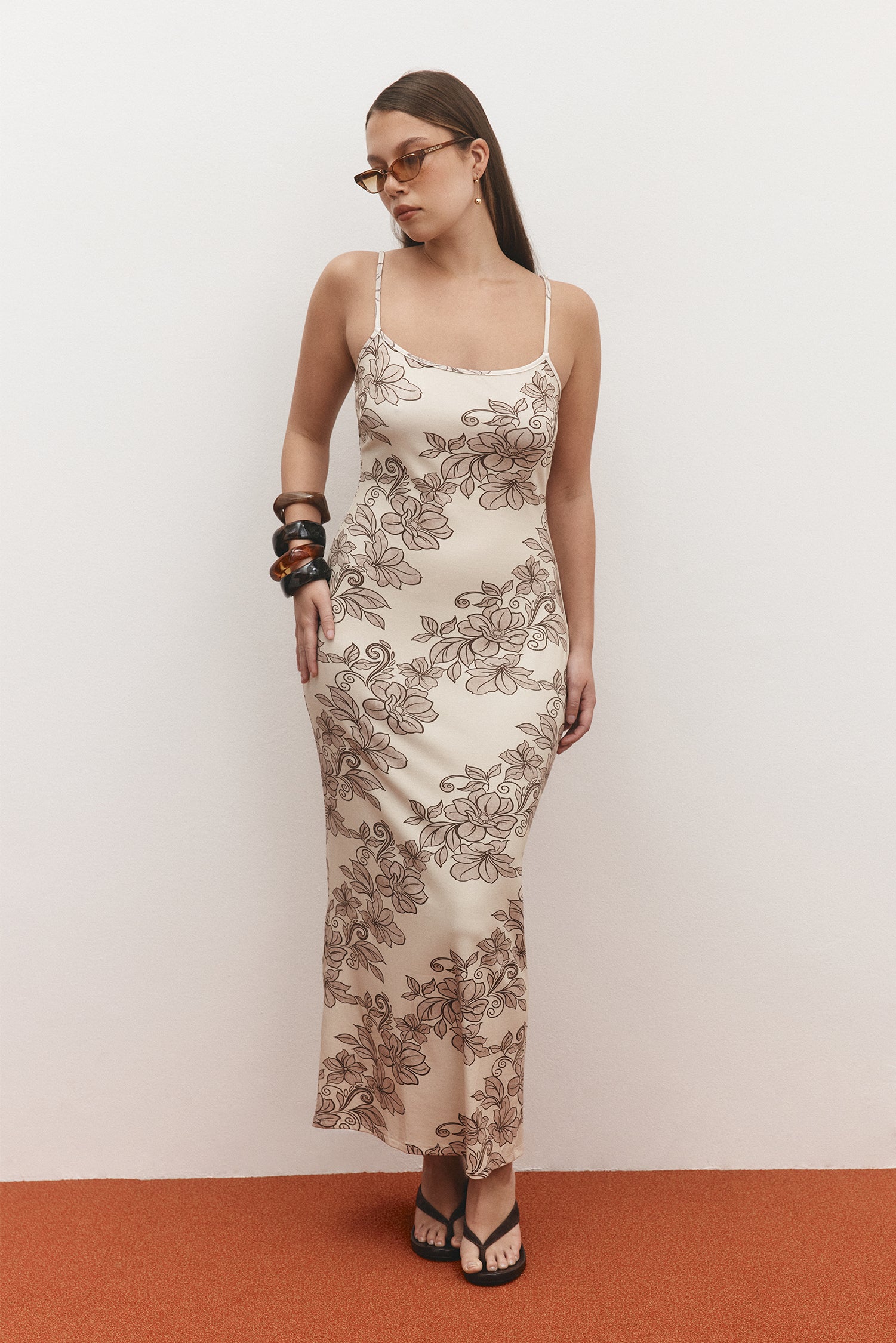 gabrielle maxi dress Gabrielle Maxi Dress Rolling Waves Beige – OWNLEY ONLINE