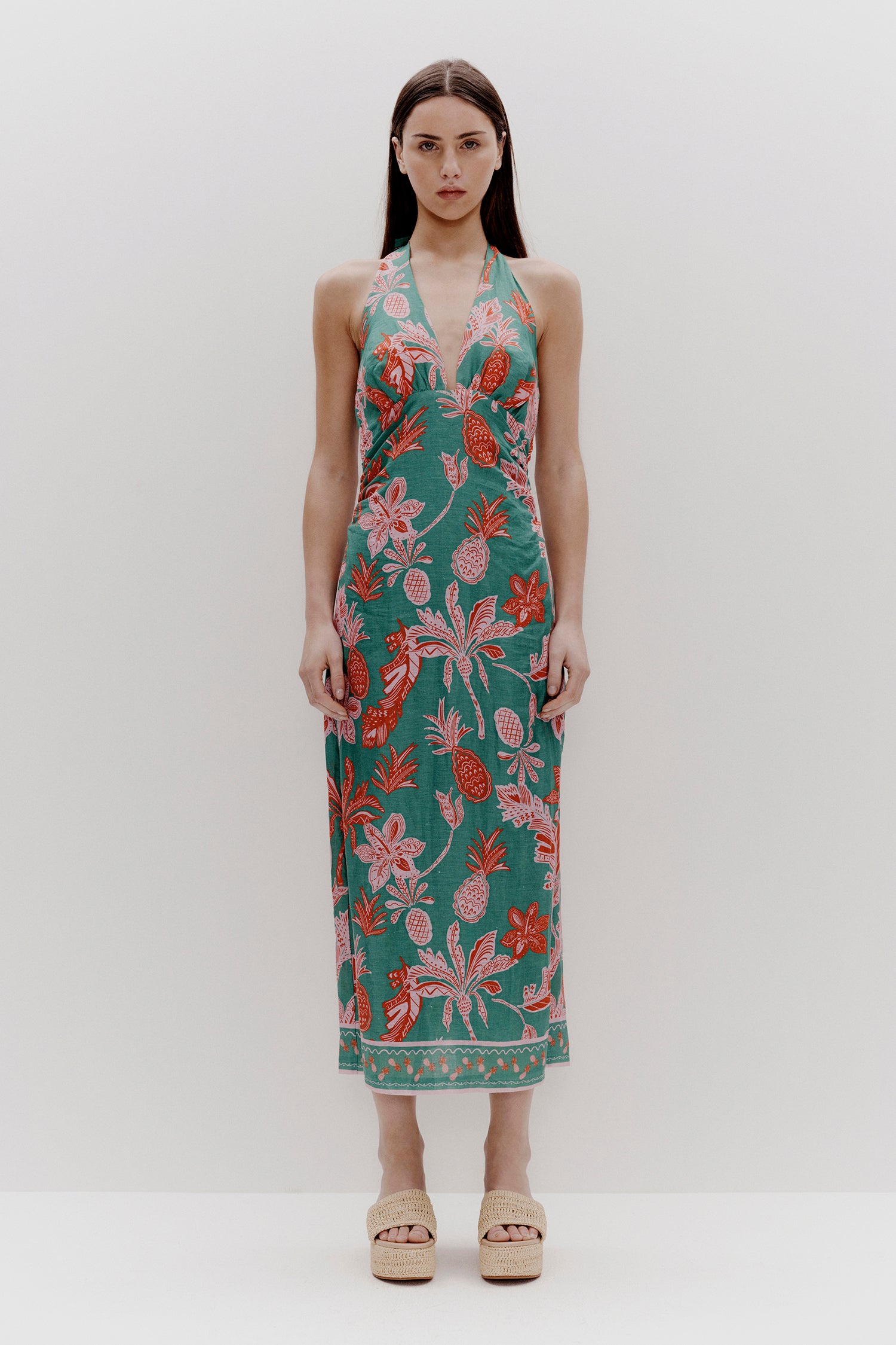 Pineapple shop midi dress