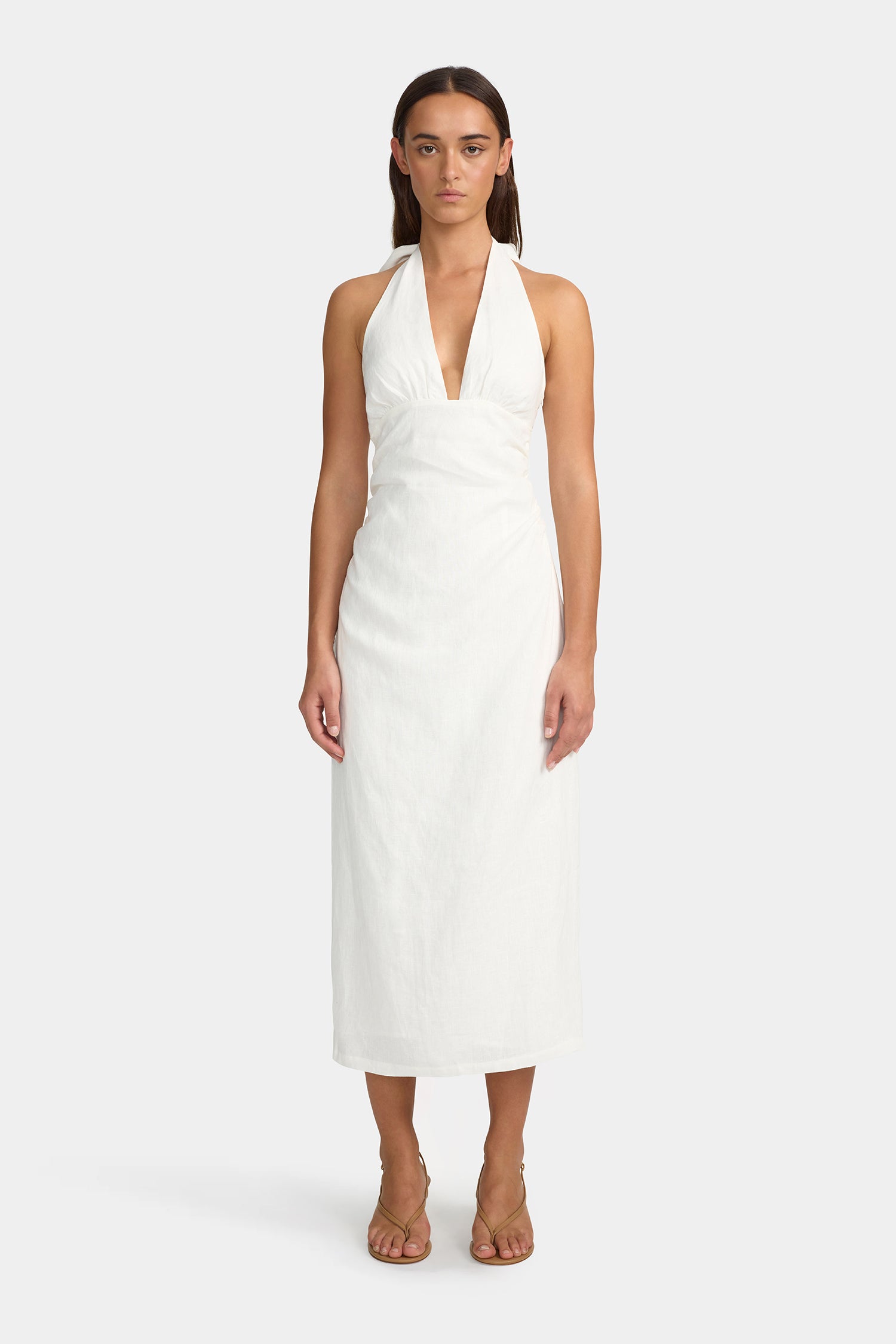 Kara Midi Dress Ivory L IVORY