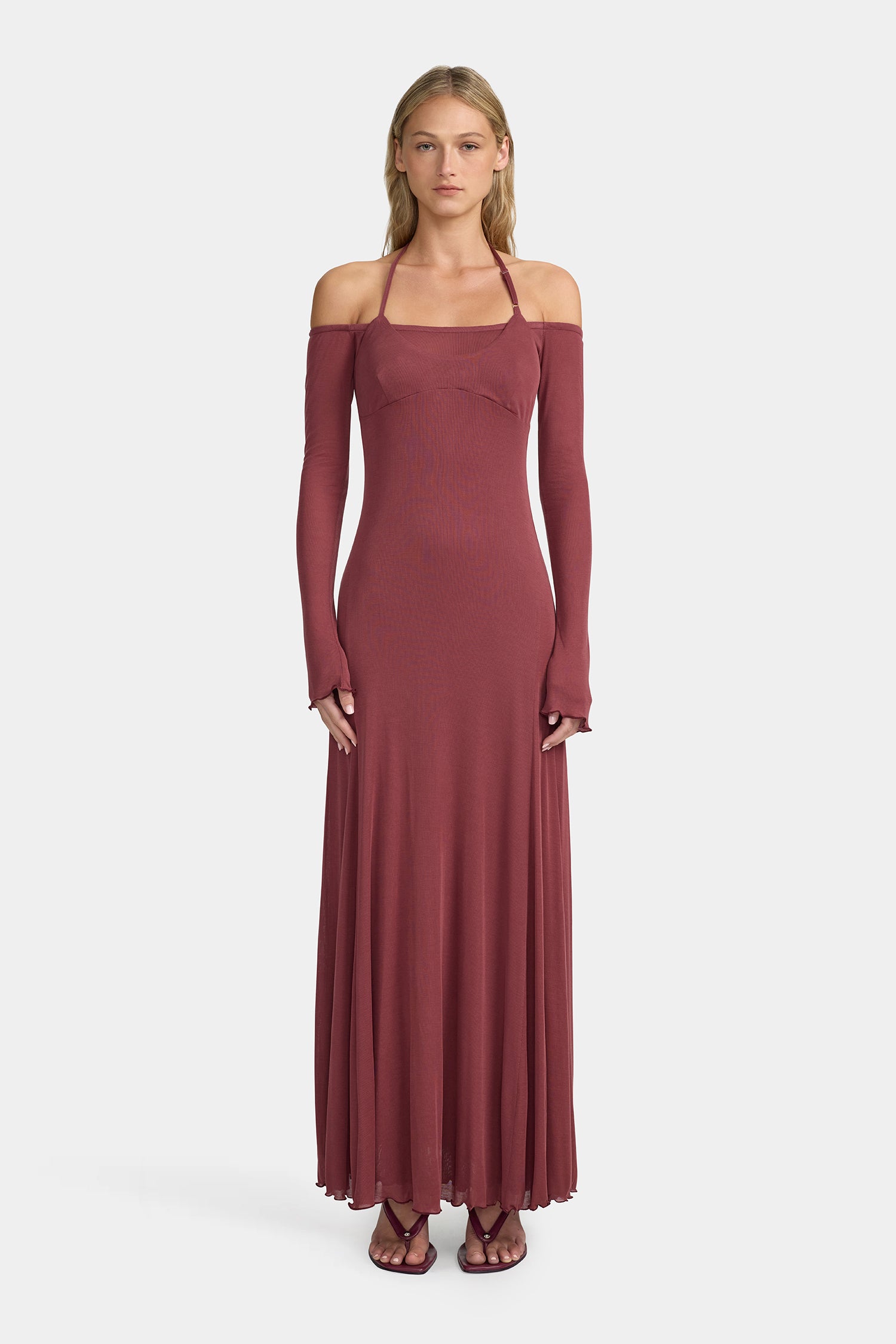 Karina Maxi Dress Plum – OWNLEY ONLINE