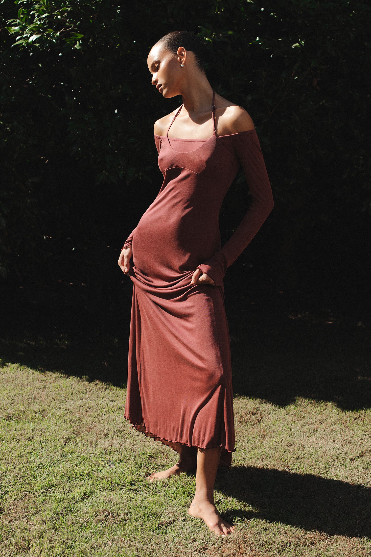 karina maxi dress Karina Maxi Dress Plum – OWNLEY ONLINE
