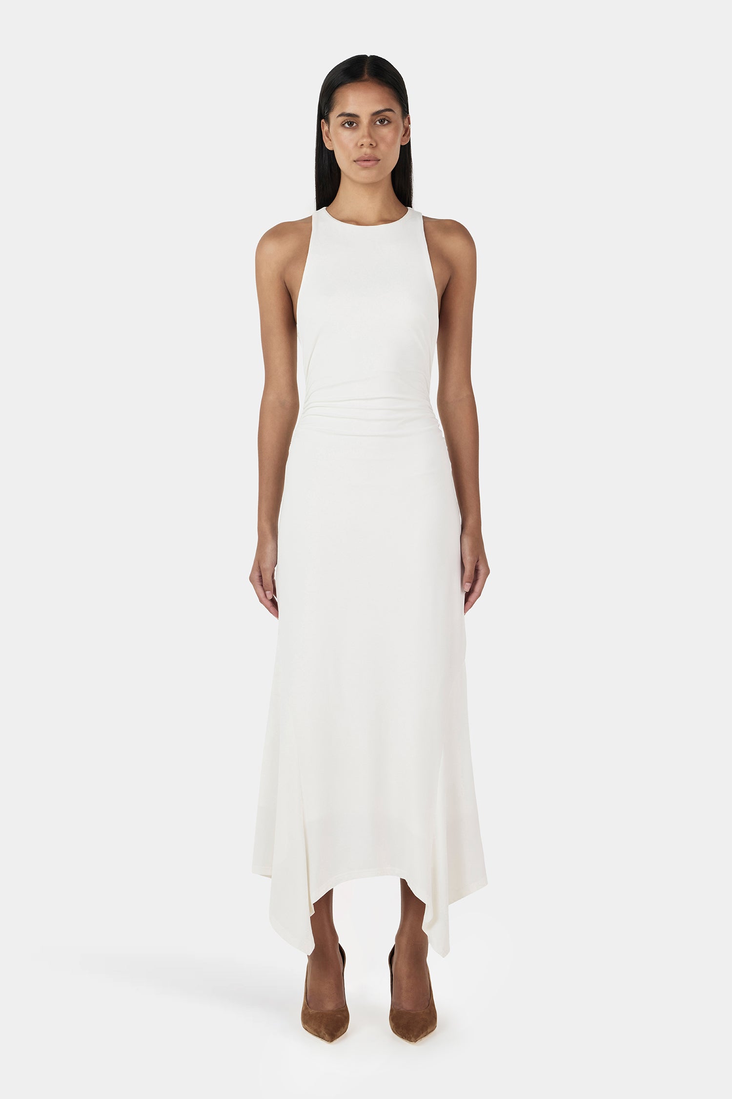 Kendall Midi Dress Ivory – OWNLEY ONLINE