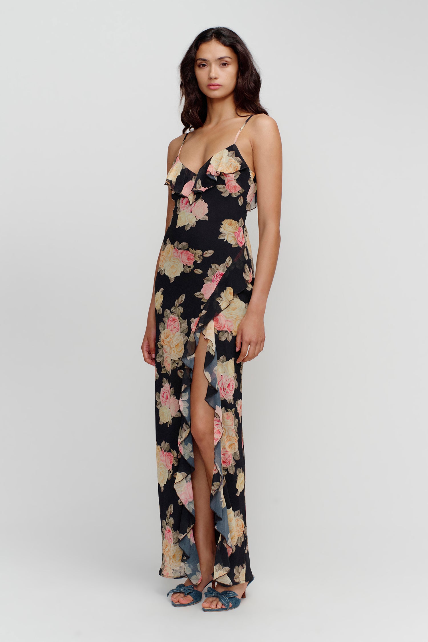 Leia Maxi Dress Vintage Roses OWNLEY ONLINE