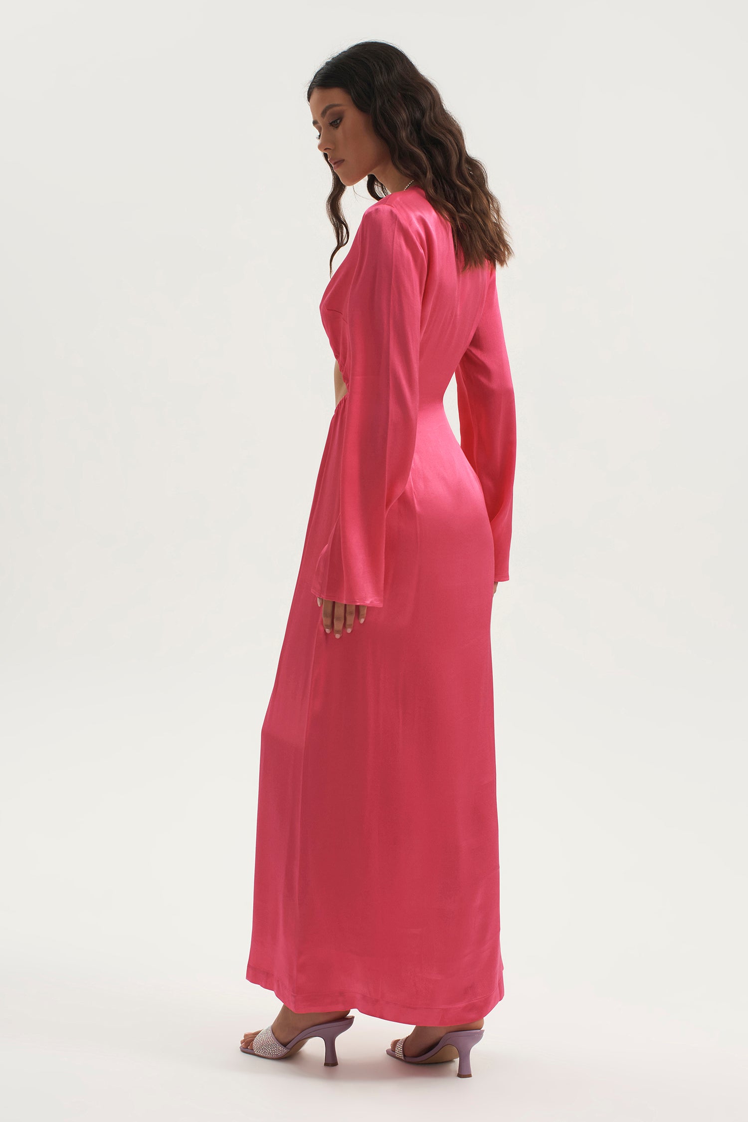 Lilith Drawstring Cut Out Dress Hot Pink – OWNLEY ONLINE