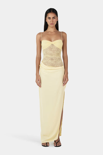 kayla midi dress in butter yellow Lola Midi Dress Butter | Women Midi Dress