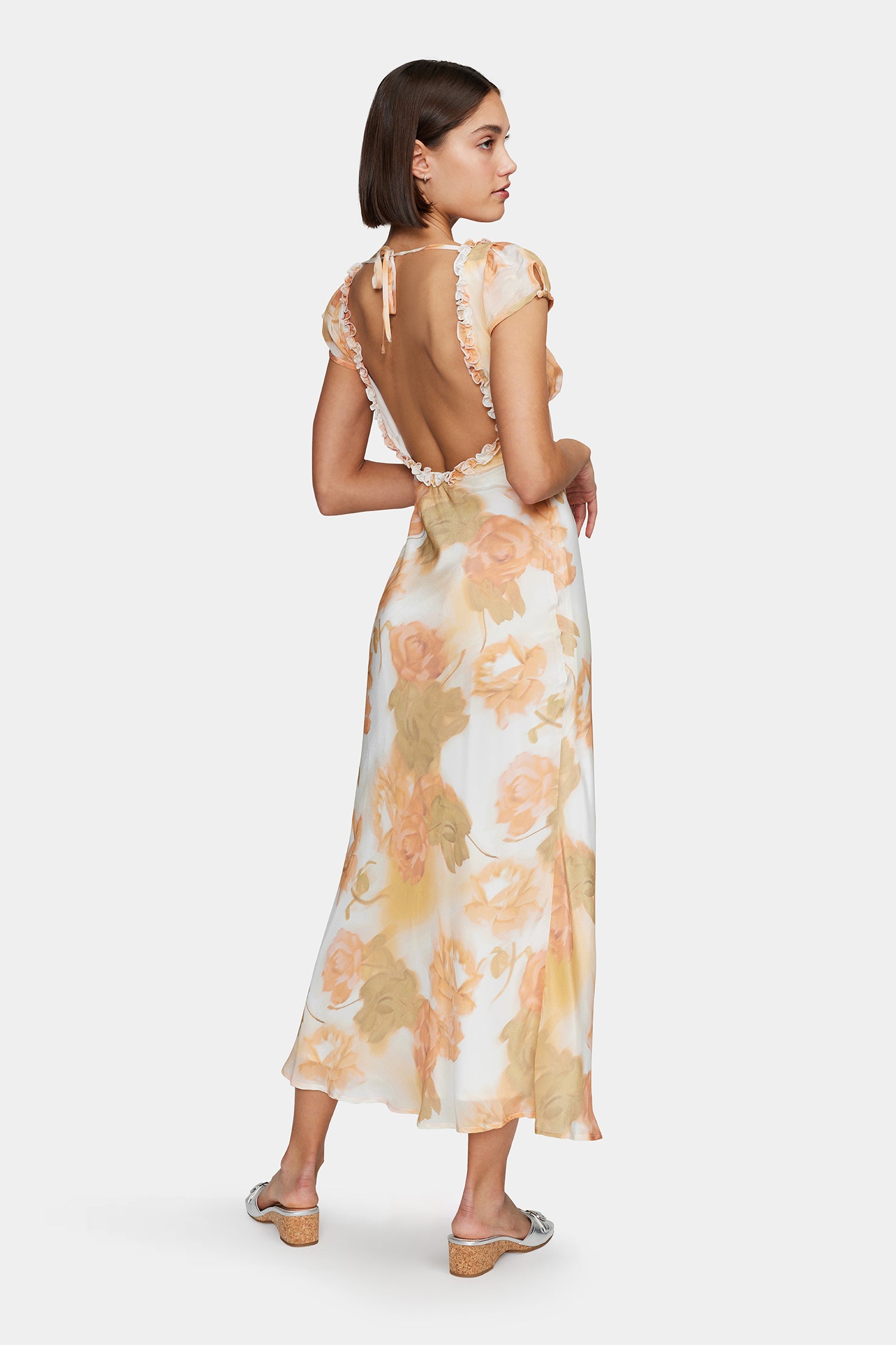 lottie midi dress Peachy Garden | Women Midi Dress Duration:5 Day Rental Girls' Playground Princess Pocket 58 Wearing Size Small Not Sale