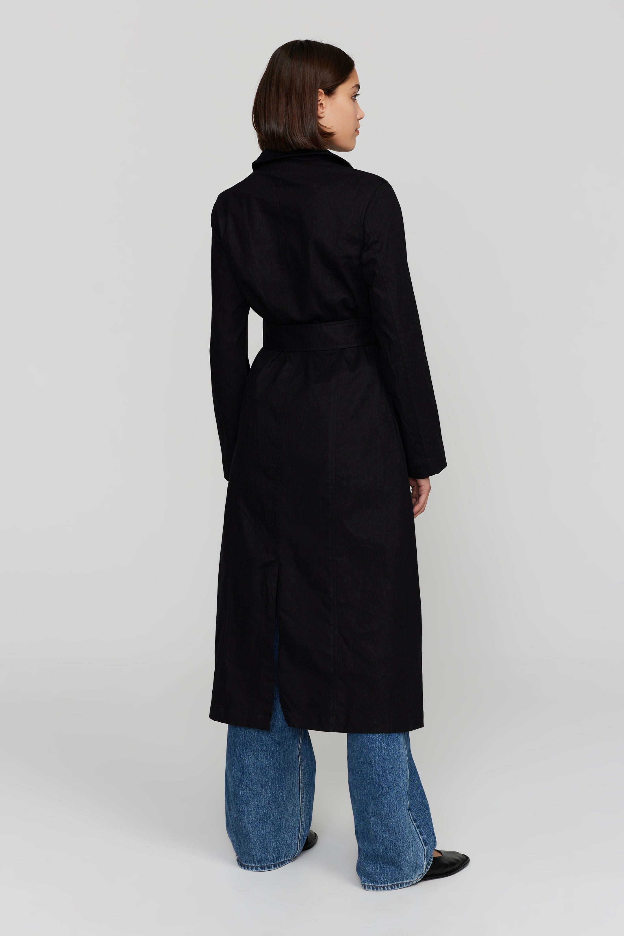 Luca Trench Coat Black OWNLEY ONLINE