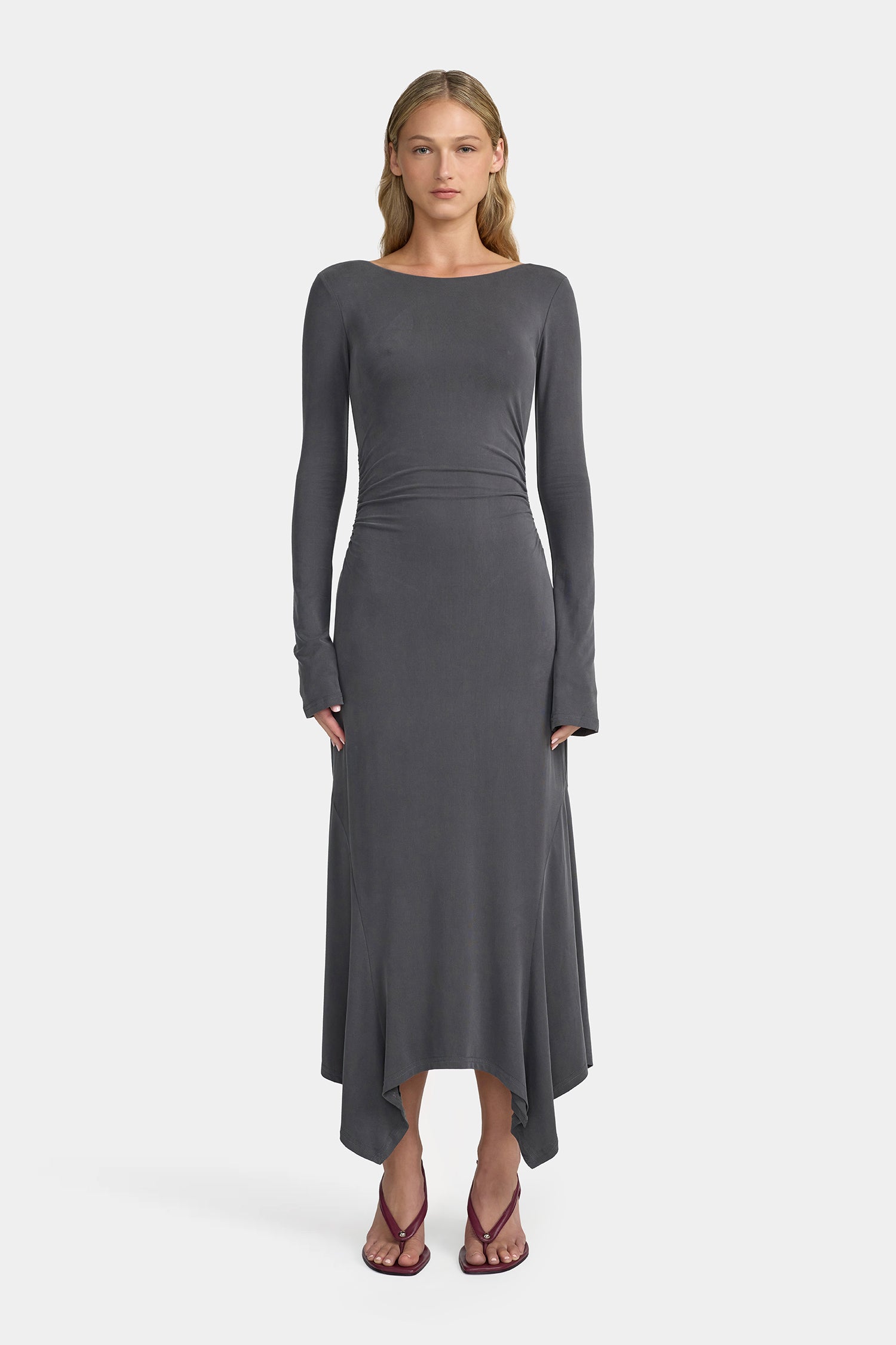 myla midi dress Myla Midi Dress Charcoal – OWNLEY ONLINE