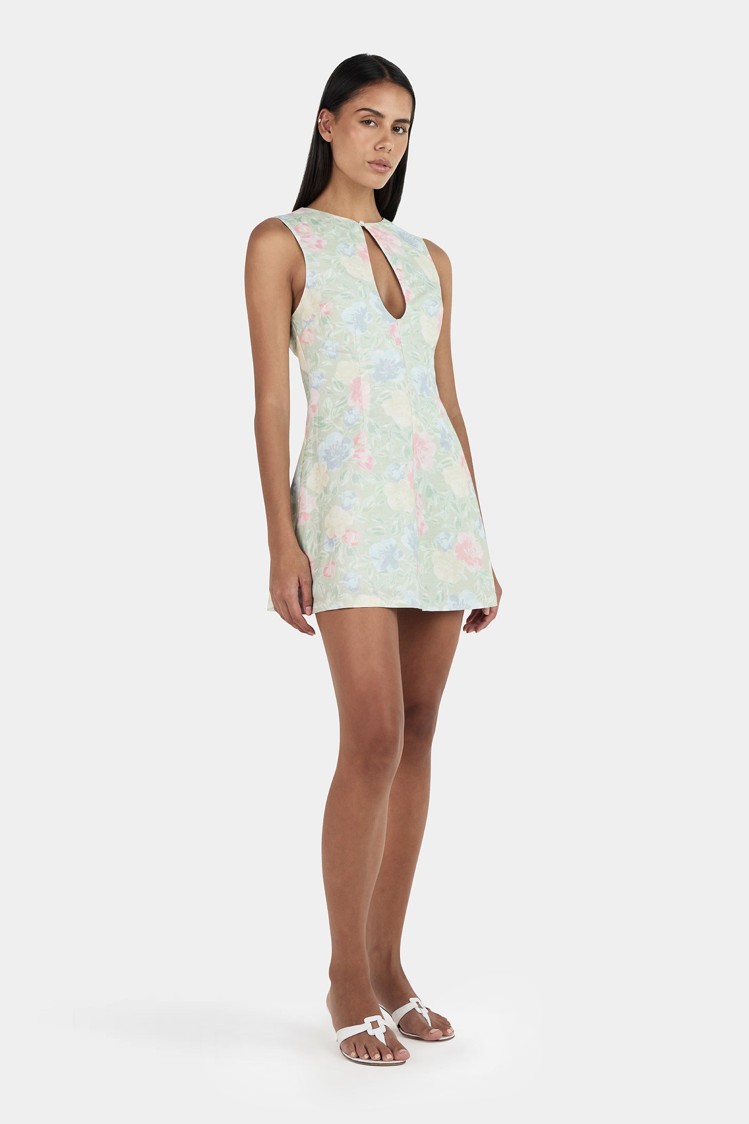 nessa mini dress Nessa Linen Mini Dress Meadow – OWNLEY ONLINE