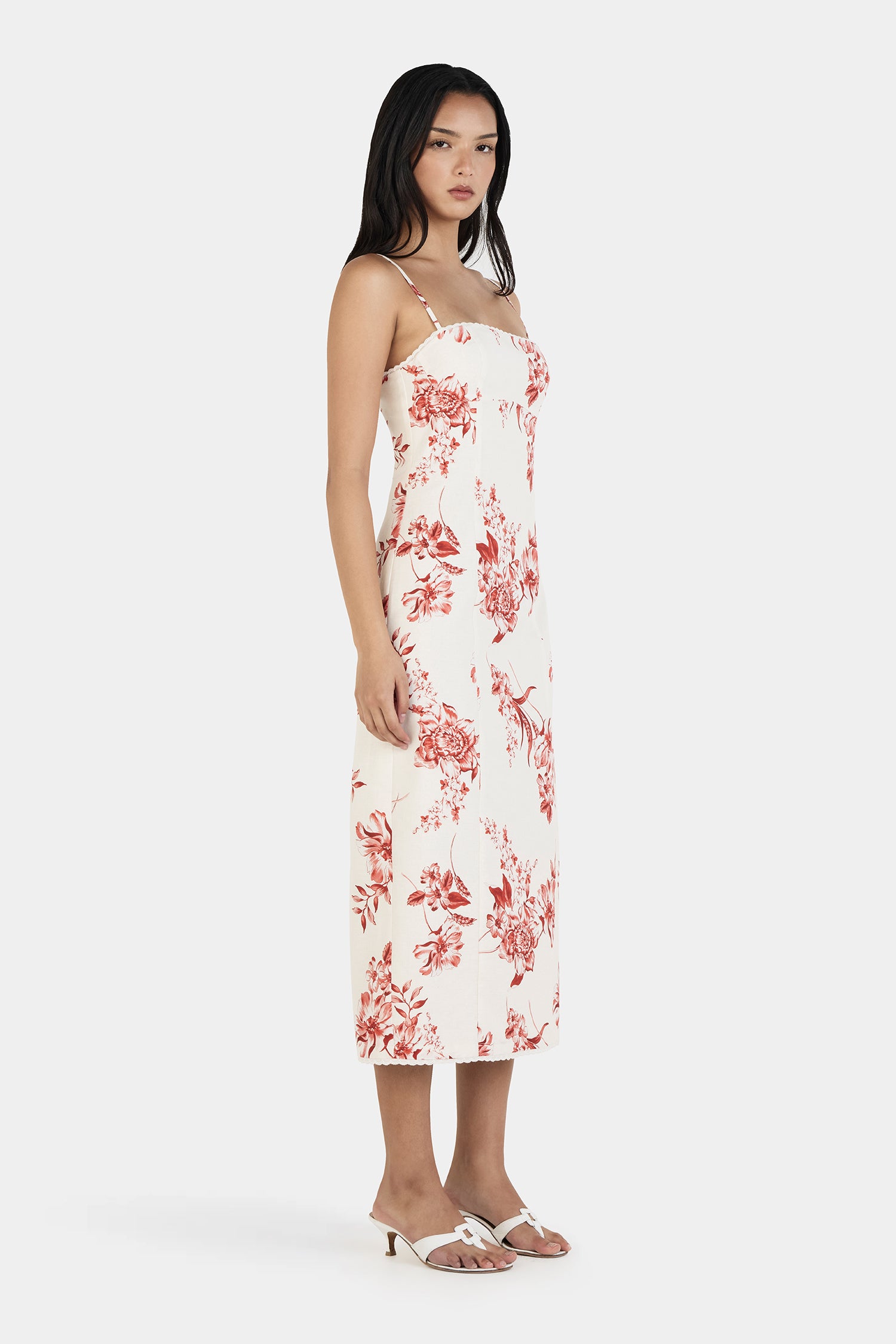 Ophelia Midi Dress Holiday Floral OWNLEY ONLINE Ophelia Midi Dress Holiday Floral OWNLEY ONLINE