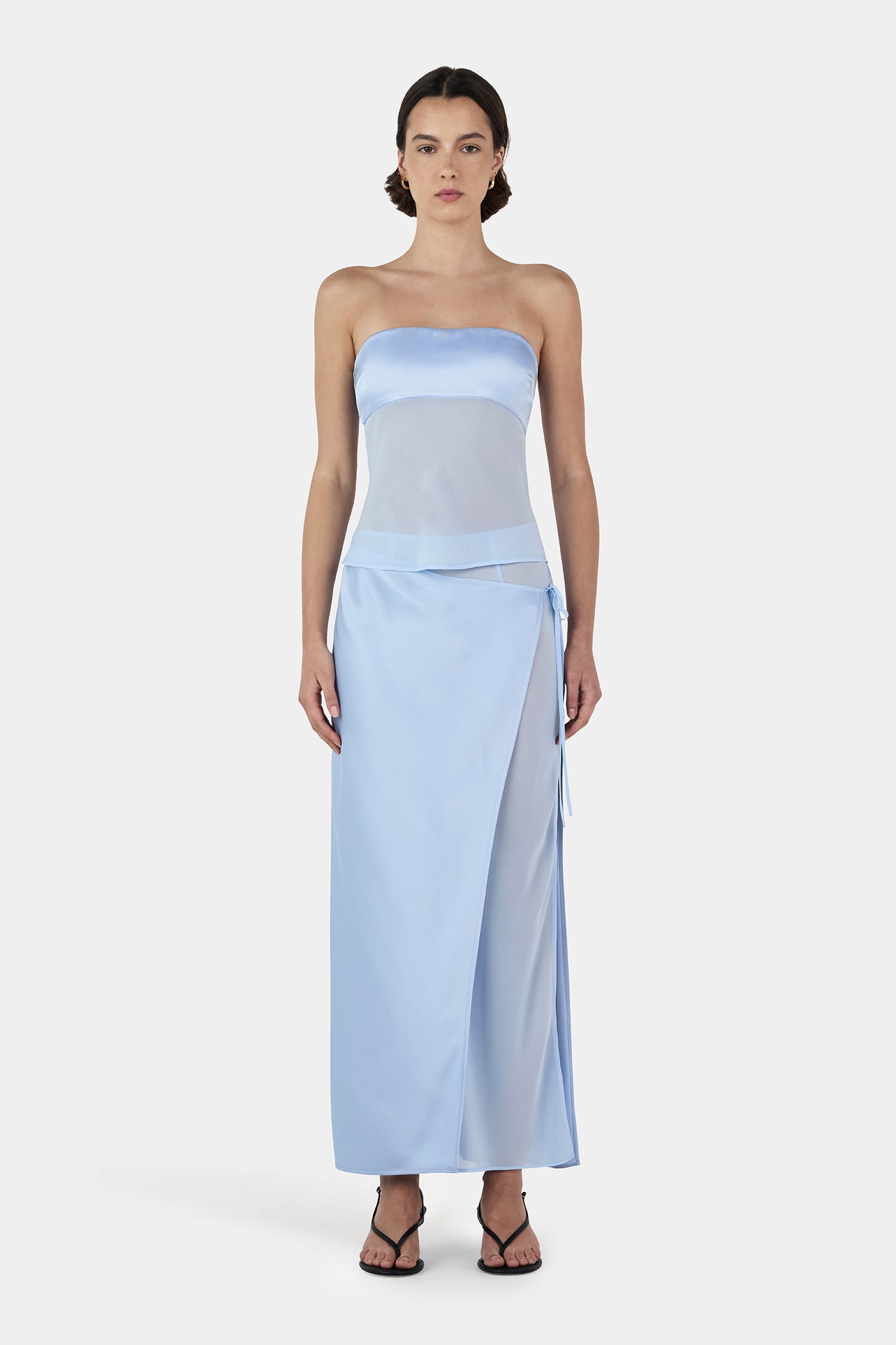 OWNLEY Ricky Midi Skirt Baby Blue