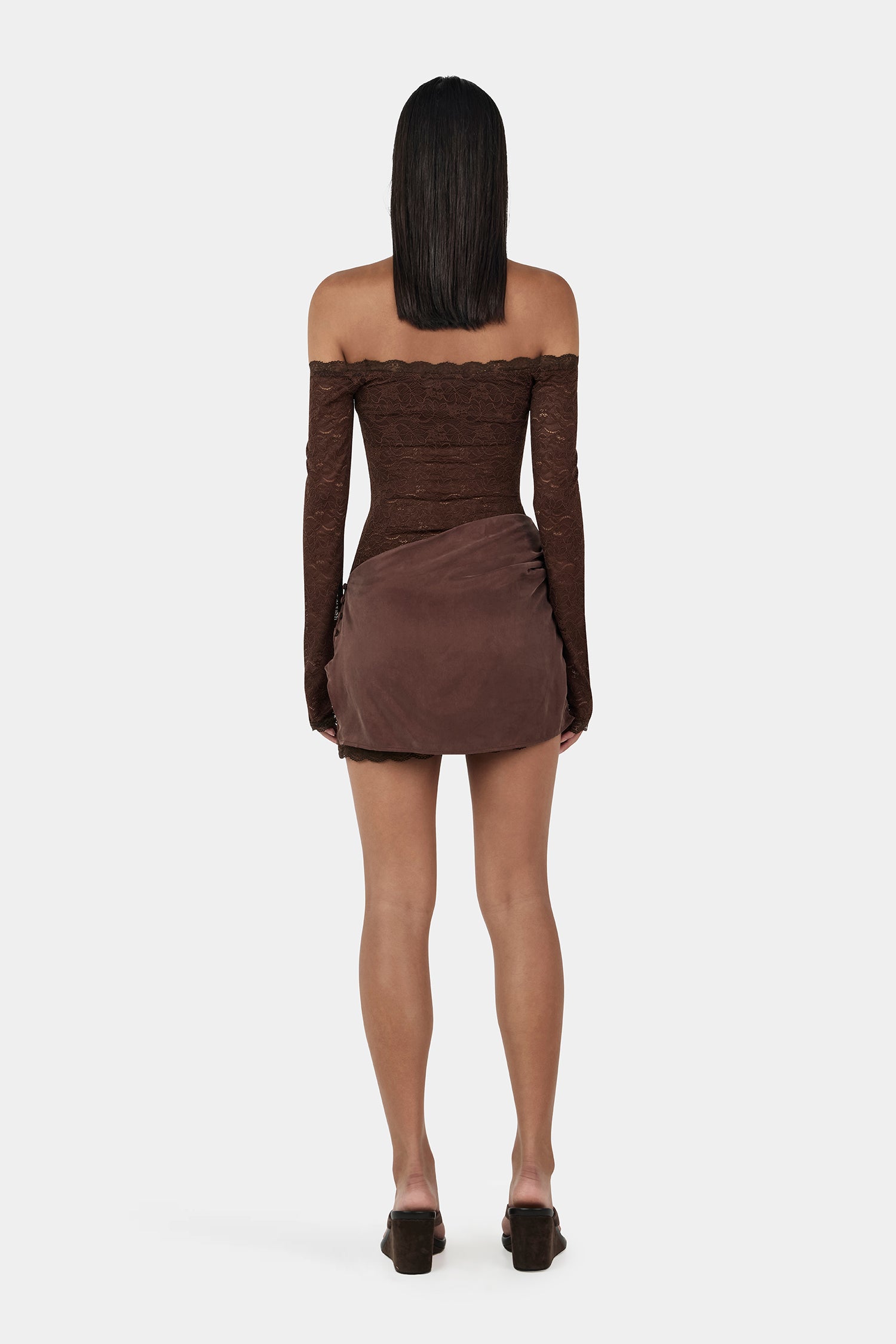Tahnee Mini Dress Chocolate – OWNLEY ONLINE