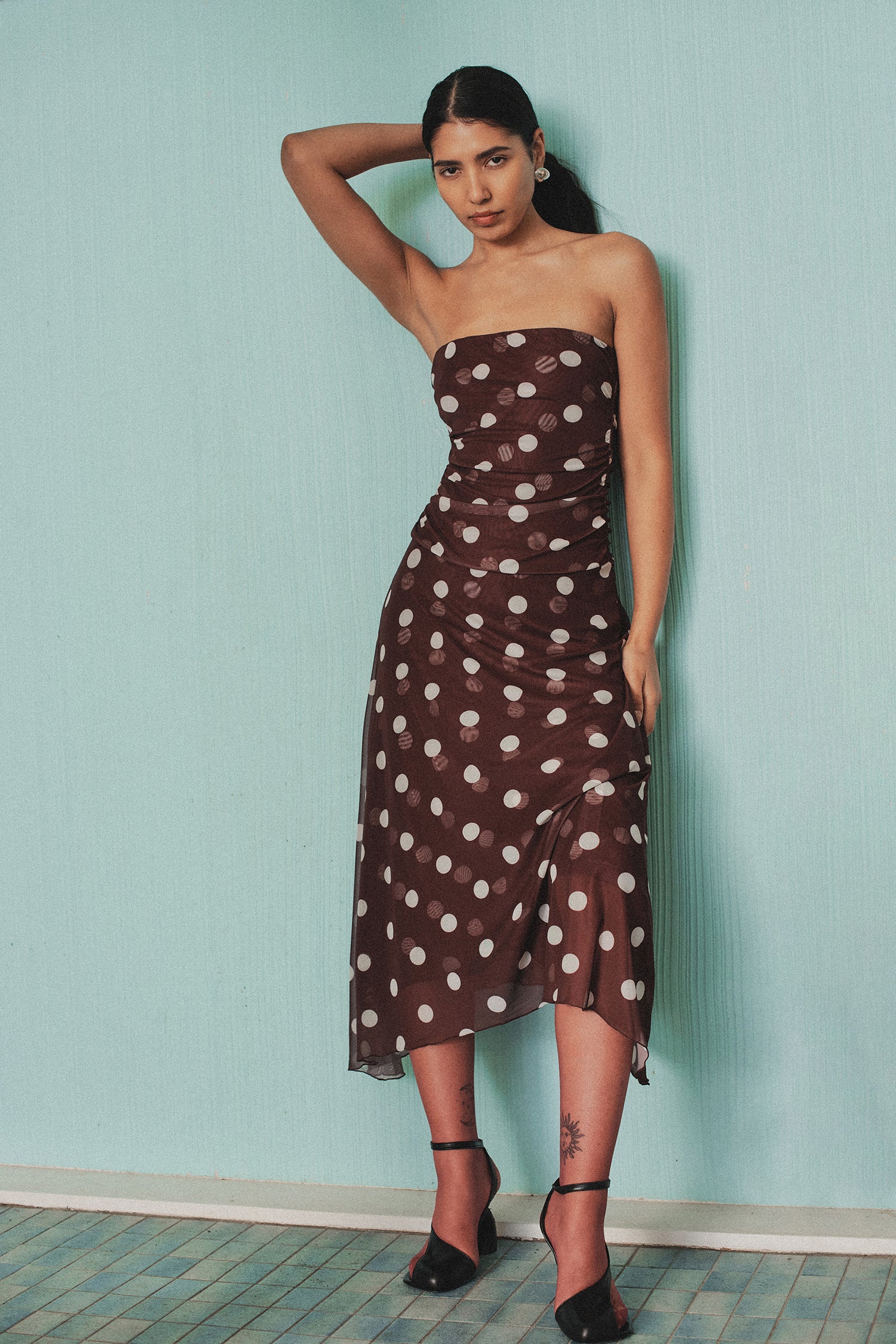 Tilly Jersey Dress Pinot Polka – OWNLEY ONLINE