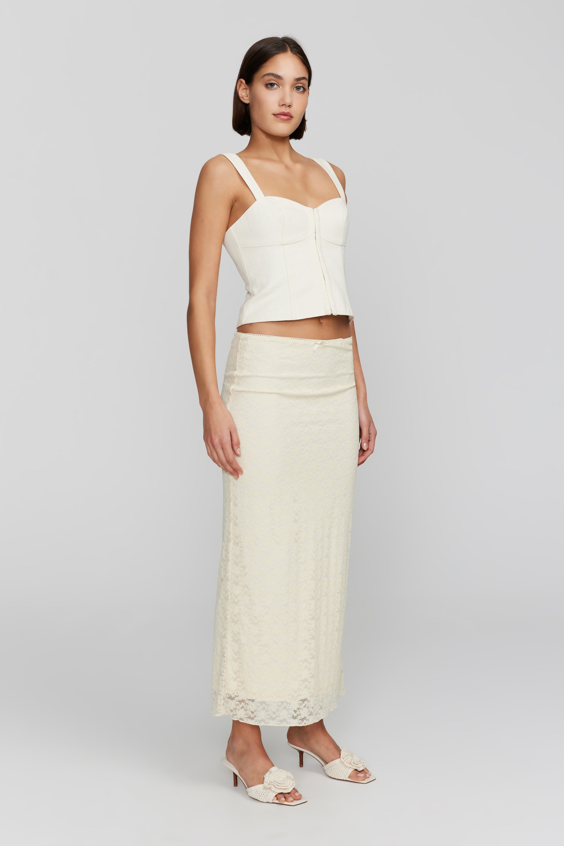 Lace skirt ivory hotsell