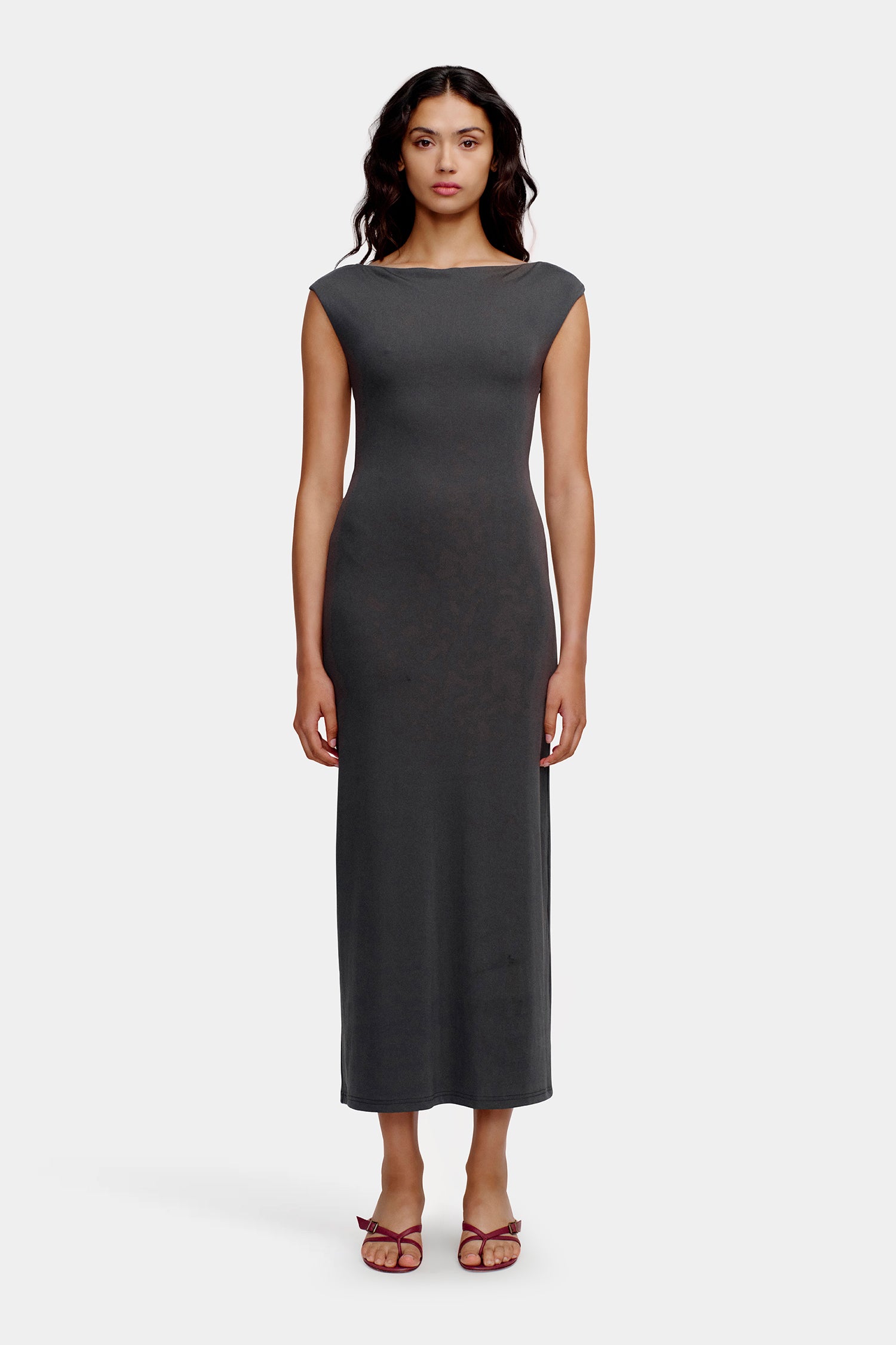 Zulu Midi Dress Charcoal – OWNLEY ONLINE