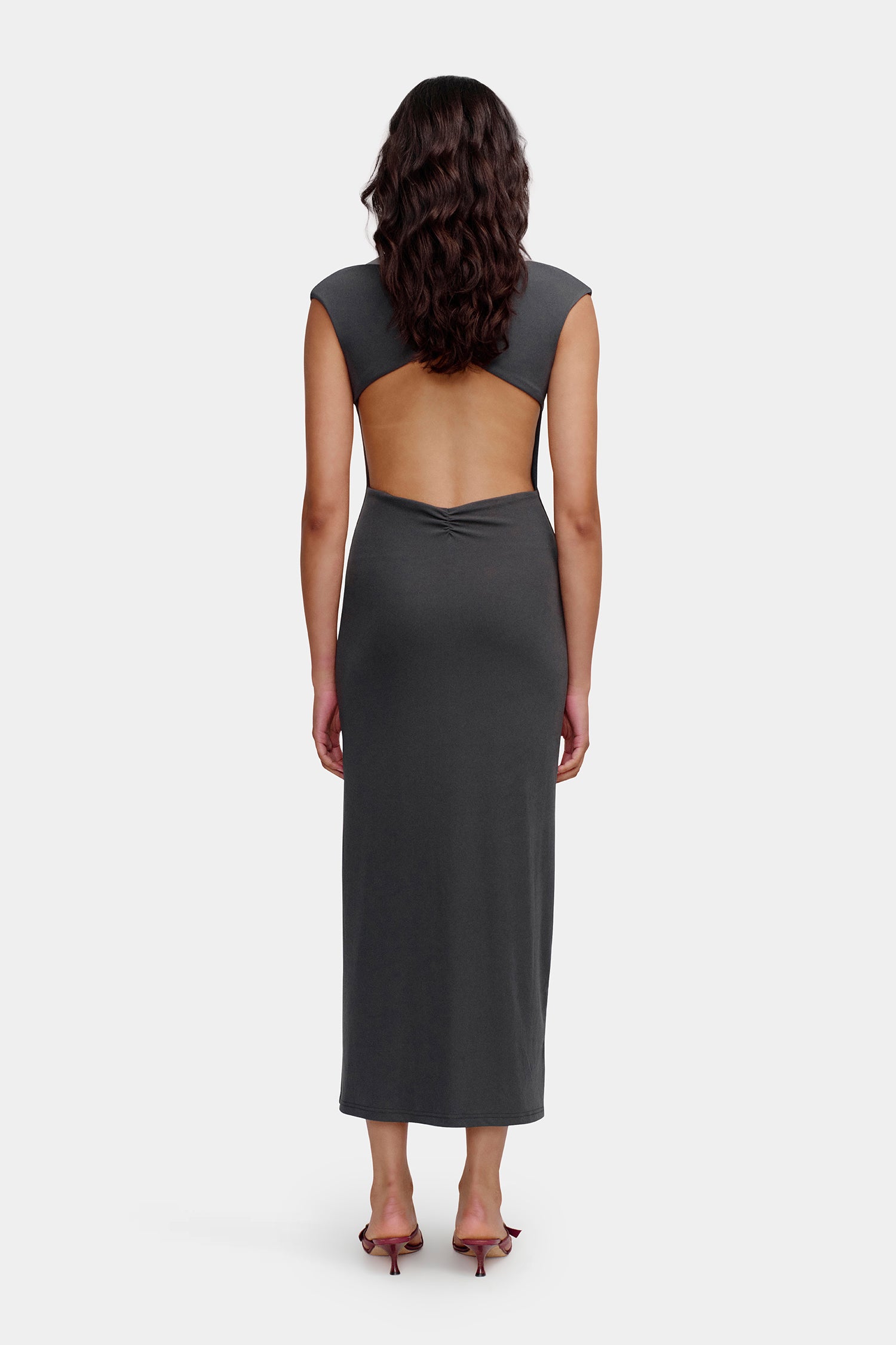 zulu midi dress Zulu Midi Dress Charcoal – OWNLEY ONLINE