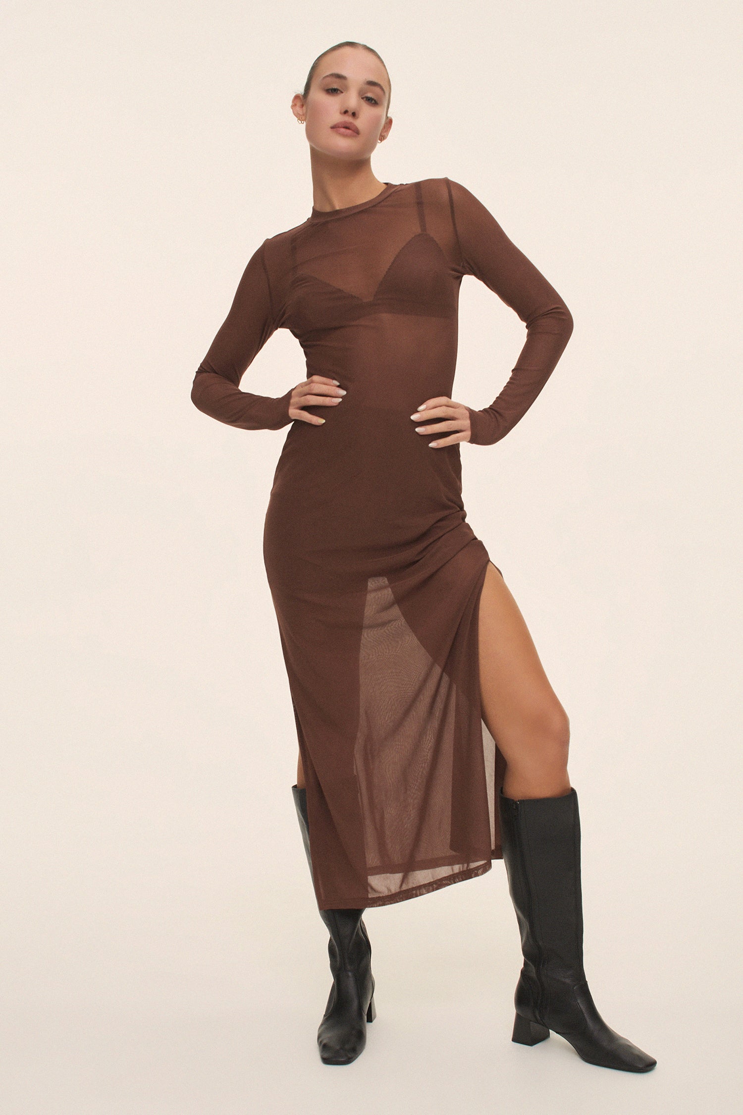Chocolate midi dress new arrivals